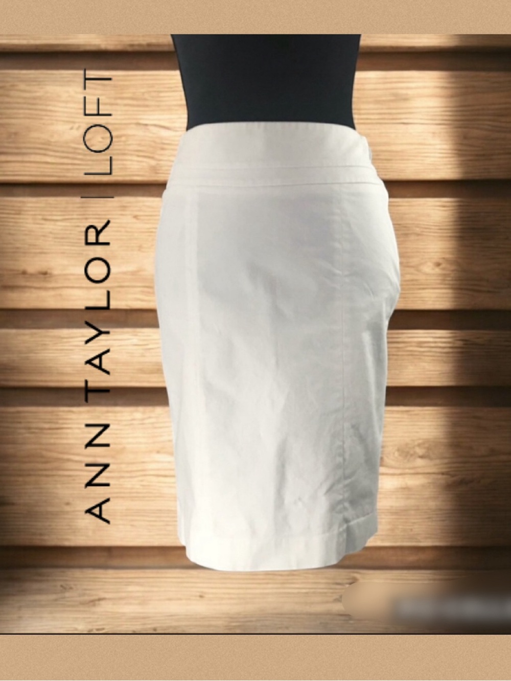 Ann Taylor LOFT White Pencil Skirt
